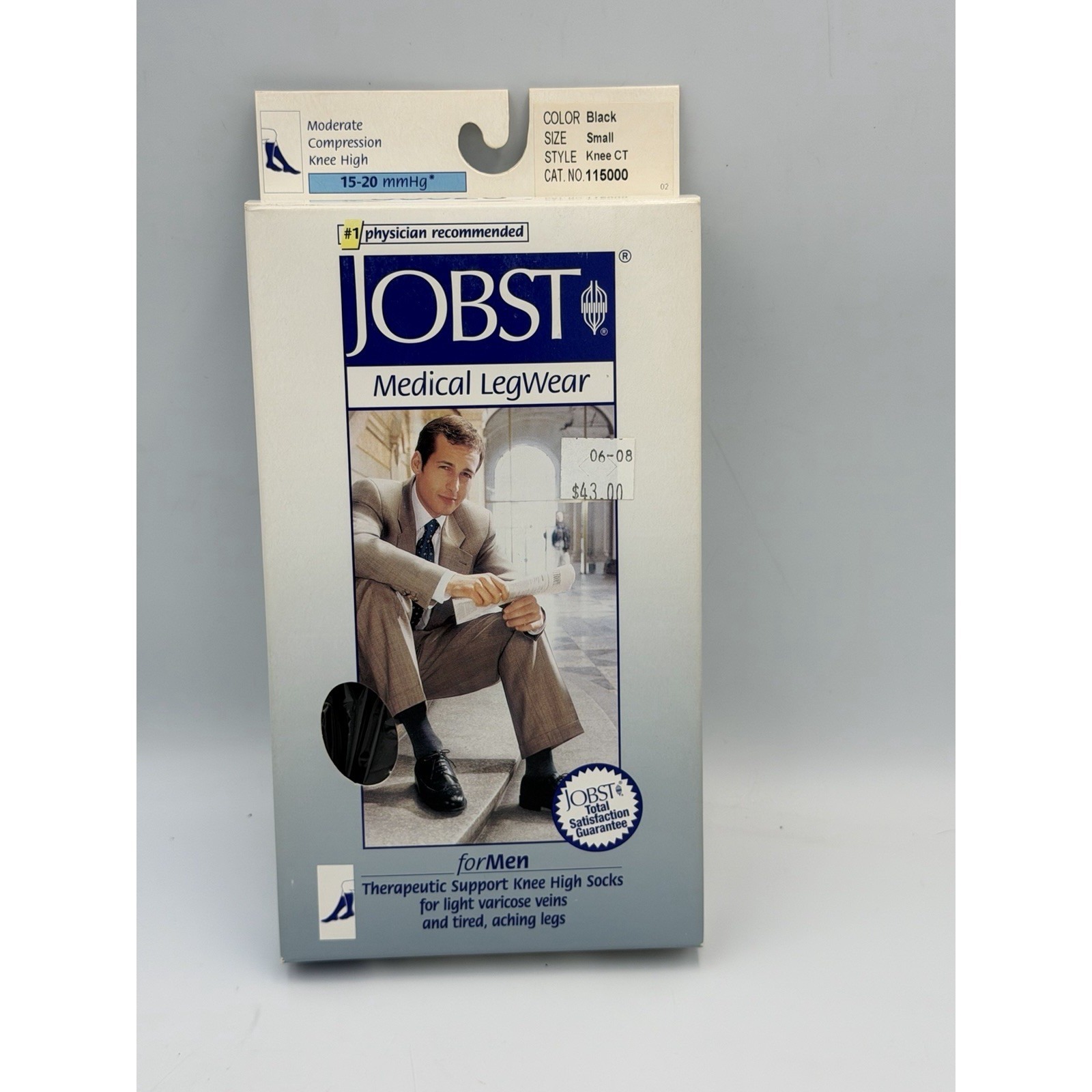 Jobst For Men Knee High Compression Socks Small Black 1520 Mmhg Medical Nip